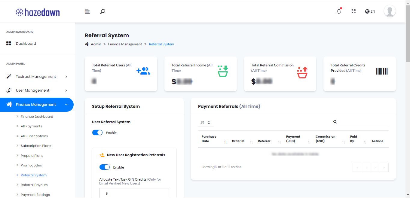 refereal system